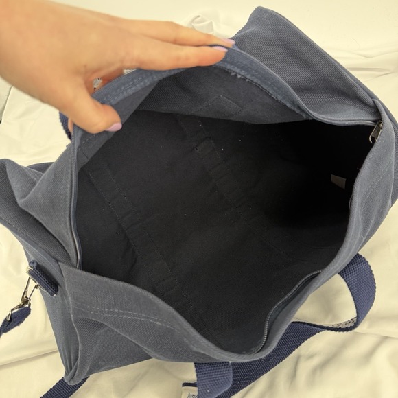 RARE Paramount Pictures Barrel Duffle Bag Messenger Blue Shoulder Strap TV Movie - Picture 9 of 9